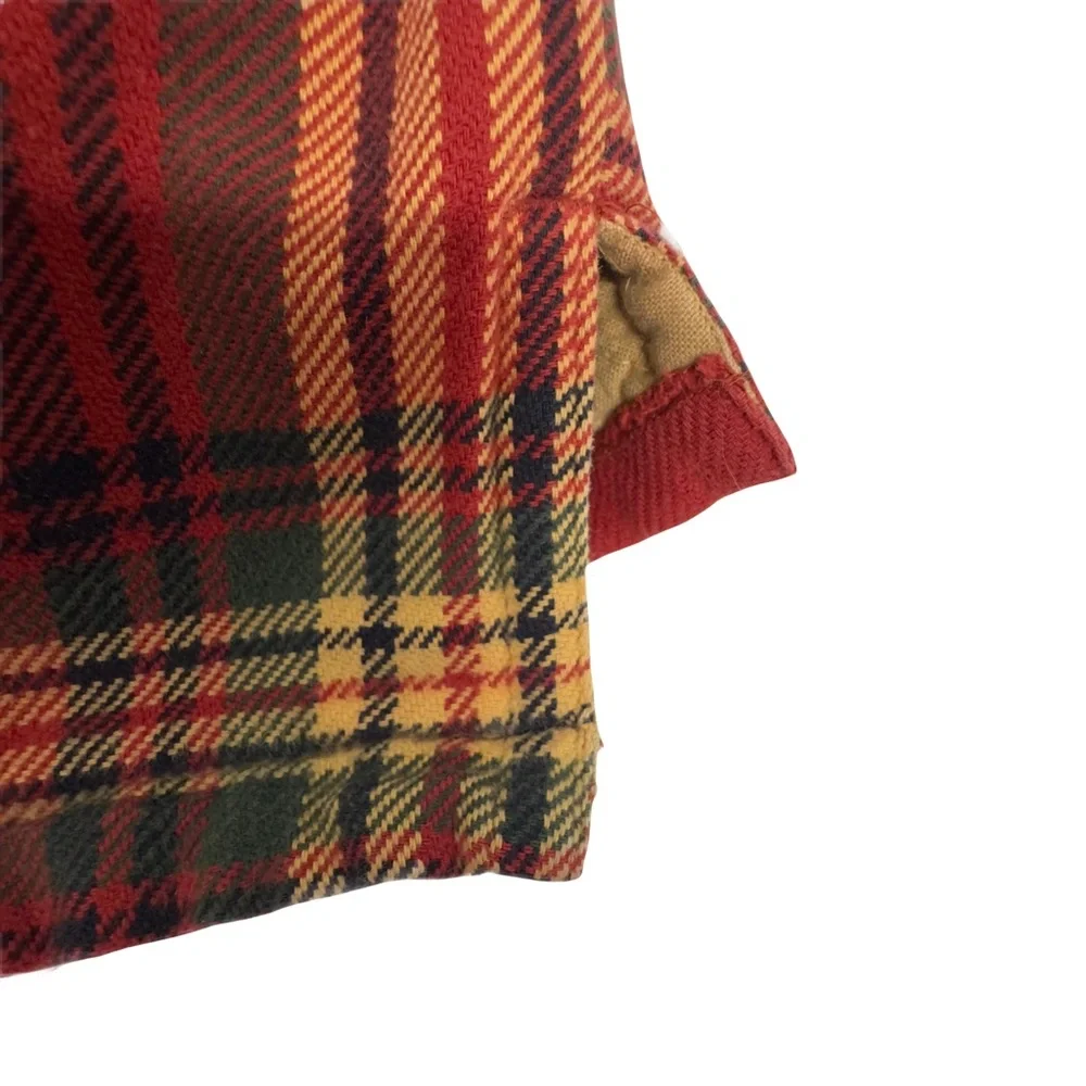 Vintage Abercrombie & Fitch heavy red plaid flannel jacket slacket small men’s
